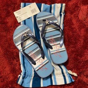 NWT Brighton wedge flip-flops